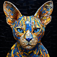 Mosaic Sphinx Cat