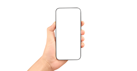 Hand holding smartphone device  touching screen