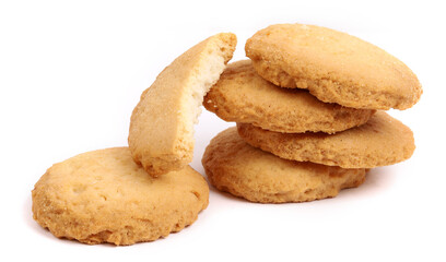 Coconut cookies on the white background, new angles