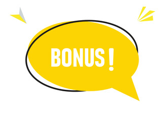 Bonus speech bubble text. Hi There on bright color for Sticker, Banner and Poster. vector illustration.