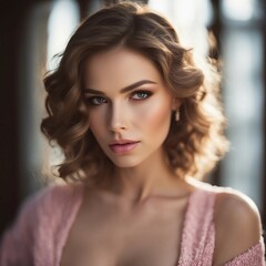 Naklejka premium portrait of a woman with soft light