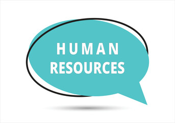 Human resources speech bubble text. Hi There on bright color for Sticker, Banner and Poster. vector illustration.