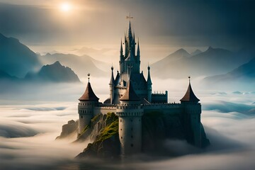 Naklejka premium castle in the night