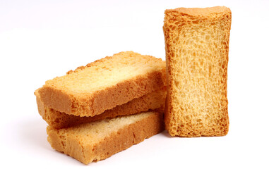 Rusk on white background, new angles, cardamom 