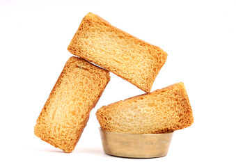 Rusk on white background, new angles, cardamom 