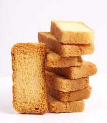Rusk on white background, new angles, cardamom 
