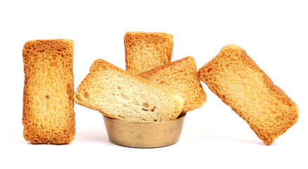 Rusk on white background, new angles, cardamom 