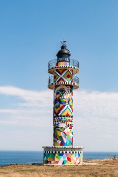 Lighthouse of Ajo painted by the painter Okuda San Miguel.