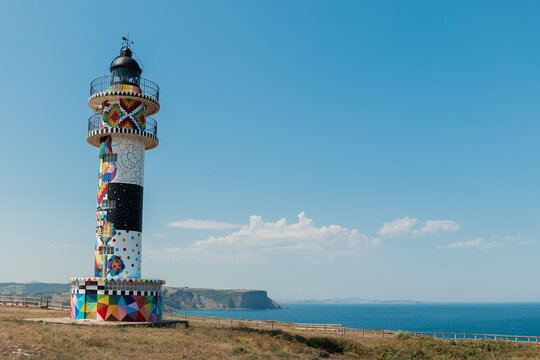 Lighthouse of Ajo painted by the painter Okuda San Miguel.