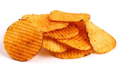 its snacks time, chips, kurkure on white background