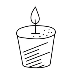 candle outline on a white background, vector