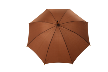 PNG, umbrella in brown color isolated on white background.