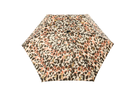 PNG, umbrella with leopard print isolated on white background.