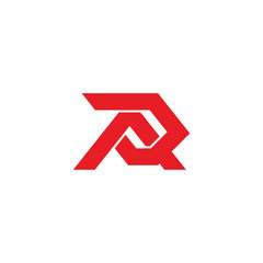 letter ar arrow simple geometric overlap logo vector