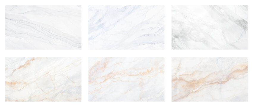 white marble texture background set collection.