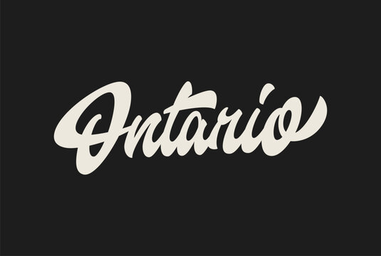 Ontario. Stylish Lettering for print and other user. T shirt Design. Vector