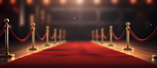 illustration of gala night with red carpet and velvet ropes