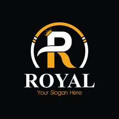 Letter R crown logo, Royal logo design, Letter logo design.
