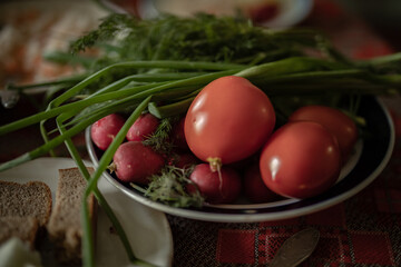 fresh vegetables on the table