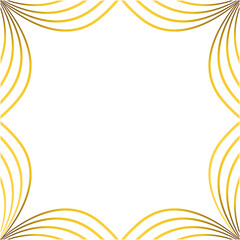 abstract golden line frame ornament