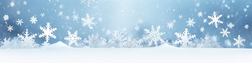 snowflakes falling abstract design background.