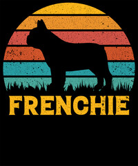 Frenchie Vintage Tshirt Design
