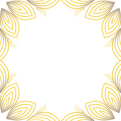 Fototapeta na wymiar beautiful gold floral frame