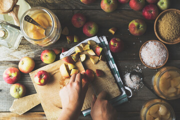 Making homemade apple cider vinegar