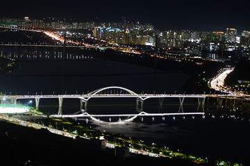 서울 야경 아차산 뷰