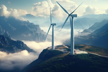 Futuristic environmentally friendly power plant of the future