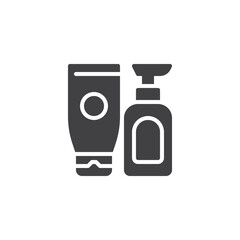 Skincare cosmetics vector icon