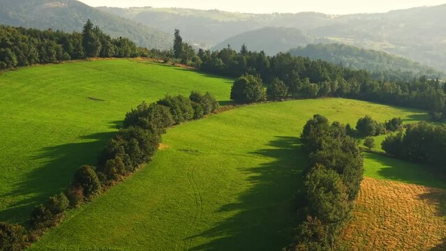 Walim near Walbrzych fields Poland