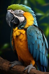 Fototapeta premium blue and yellow macaw ara