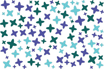 Simple irregular starry seamless pattern watercolor texture. Simple hand drawn stars, with a set of abstract dots. Funny childish allover abstract night sky print, perfect for fabric, delicate palette