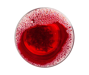 Hibiscus Tea, Dry Rose Drink, Cold Fruit Red Tea in Transparent Mug, Roselle Hibiscus Tea