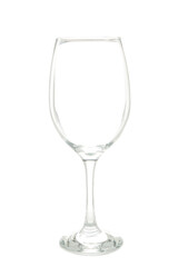 Empty wine glass, isolated on a white background