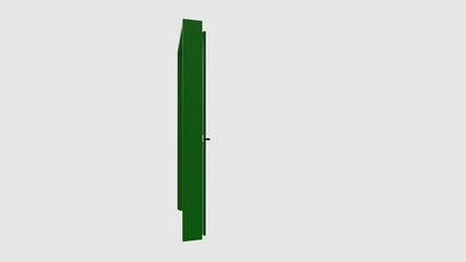 isolated door illustration 3d rendering