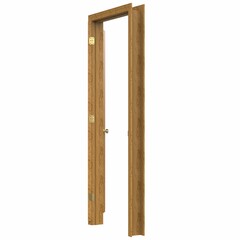 open isolated door closed 3d illustration rendering