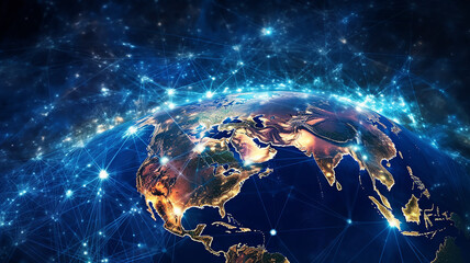 earth view from space concept communication.