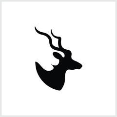 Deer head creative design logo vector. Deer illustration