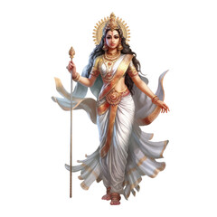 Hindu goddess watercolor illustration, generative AI