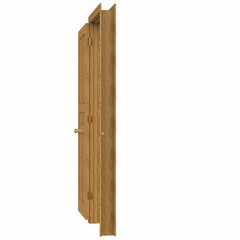 open isolated door closed 3d illustration rendering