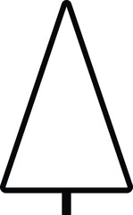 Drawing Christmas tree icon, mistletoe, holly berry leave. Modern continuous line art, aesthetic contour. symbol for greeting card, prints, poster, sticker, banner, invites with editable stoke.