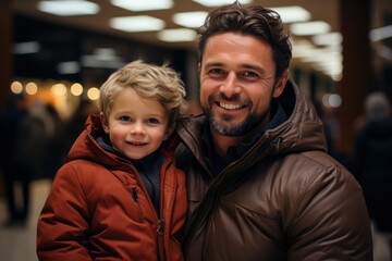 Obraz premium father and son