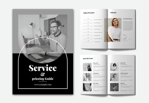 Service And Pricing Guide Brochure Design