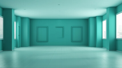 empty mint room apartment space.