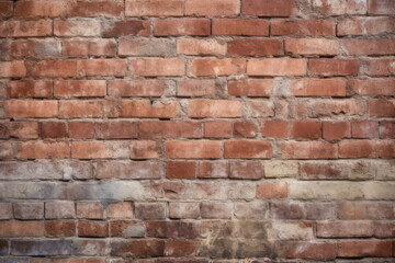 The Intricate Macro Texture of a Weathered Faux Brick Wall Reveals Authentic Details, Irregular Patterns, and Rustic Grunge