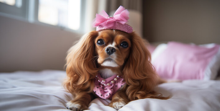 dog king charles cavalier spaniel looking like ariana hd wallpaper