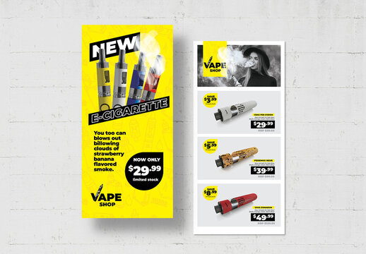 Vape Shop Vapes Galore DL Flyer Layout