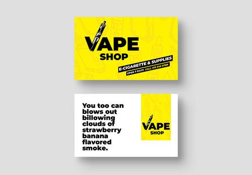 Vape Shop Vapes Galore Business Card Layout